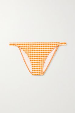 Net Sustain Gingham Bikini Briefs - Orange