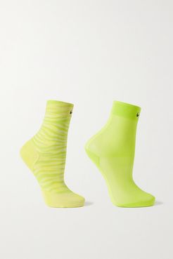 Slub Stretch-knit Socks - Yellow