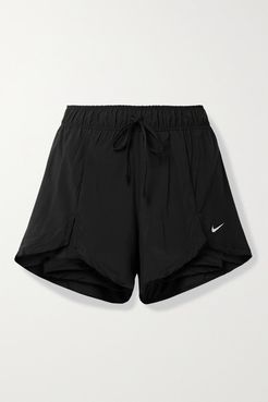 Flex Essential Layered Shell And Stretch-jersey Shorts - Black