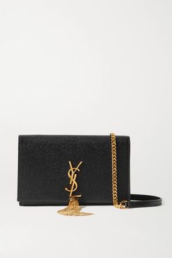 Kate Textured-leather Shoulder Bag - Black