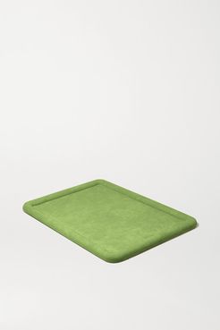 Suede Jewelry Tray - Army green