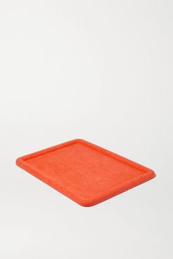 Suede Jewelry Tray - Orange