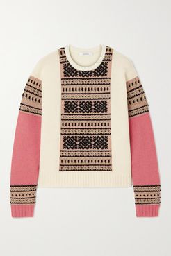 Liana Fair Isle Wool And Cashmere-blend Sweater - Ivory