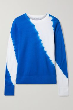Esta Tie-dyed Wool Sweater - Royal blue