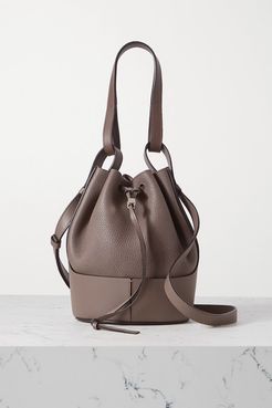 Balloon Small Textured-leather Bucket Bag - Taupe