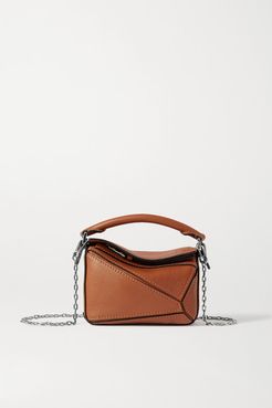 Puzzle Nano Leather Shoulder Bag - Tan