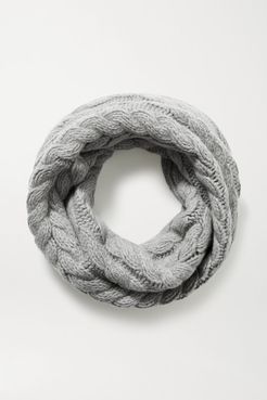 Cable-knit Cashmere Snood - Gray