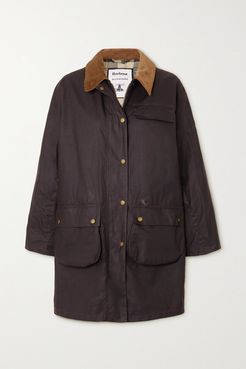 Alexachung Rowan Corduroy-trimmed Waxed-cotton Jacket - Brown