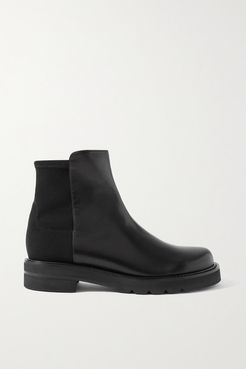 5050 Lift Leather And Neoprene Ankle Boots - Black