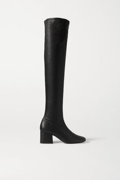 Carlos Leather Over-the-knee Boots - Black