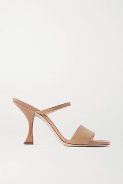 Nayla Leather Mules - Neutral