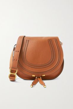 Marcie Medium Textured-leather Shoulder Bag - Tan