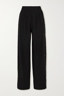 Crepe Track Pants - Black