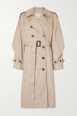 Cotton-gabardine Trench Coat - Sand