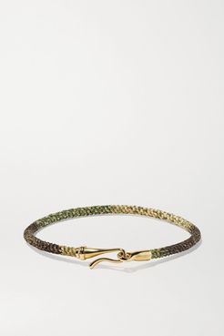 Life 18-karat Gold And Rope Bracelet