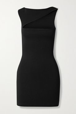 Ronda Cutout Knitted Mini Dress - Black