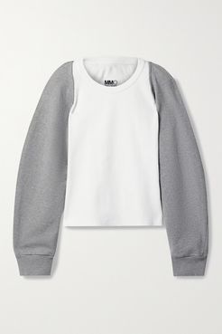 Convertible Cotton-blend Sweatshirt - White