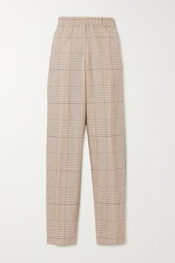 Meg Prince Of Wales Checked Woven Tapered Pants - Gray