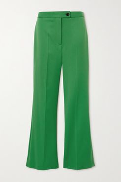 Twill Flared Pants - Green
