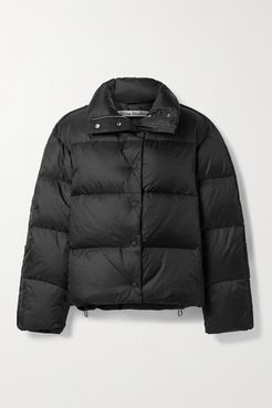 Quilted Shell Down Coat - Black