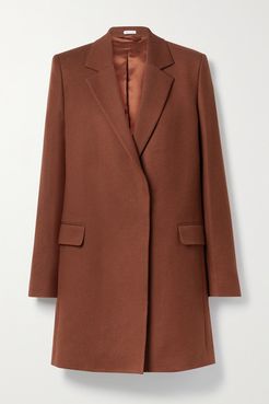 Wool And Cotton-blend Twill Coat - Brick