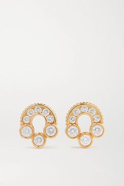 Net Sustain Magnetic Studs 18-karat Gold Diamond Earrings