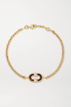 Net Sustain Magnetic Recto-verso 18-karat Gold Multi-stone Bracelet