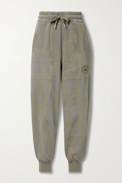 Cotton-blend Jersey Track Pants - Army green