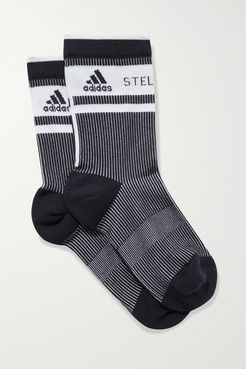 Stretch-jacquard Socks - Black