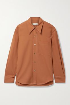 Wool-blend Shirt - Orange