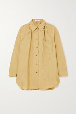 Ashley Gathered Crepe Shirt - Sand