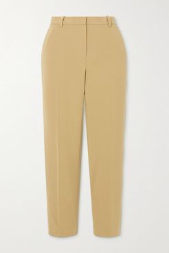 Cropped Crepe Straight-leg Pants - Camel