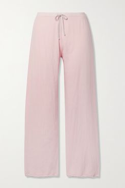 Net Sustain Guinevere Organic Pima Cotton-jersey Track Pants - Pastel pink