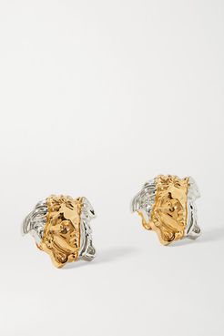 Medusa Gold And Silver-tone Earrings