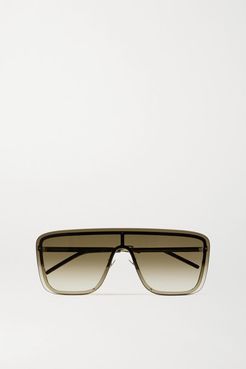 D-frame Gold-tone And Tortoiseshell Acetate Sunglasses