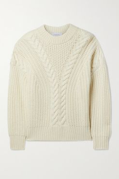 Cable-knit Cashmere Sweater - Cream