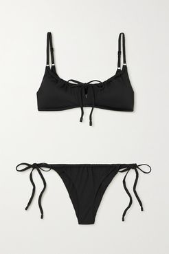 Riders Tie-detailed Bikini - Black