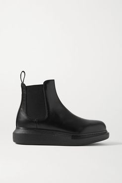 Leather Exaggerated-sole Chelsea Boots - Black