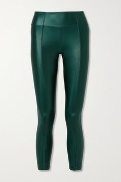 Hampton Metallic Stretch Leggings - Emerald