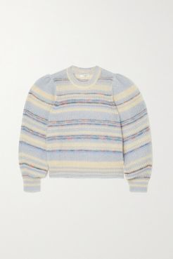 Eleonore Striped Mohair-blend Sweater - Blue