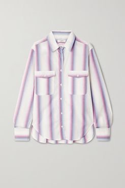 Jalyne Striped Cotton-poplin Shirt - Pink