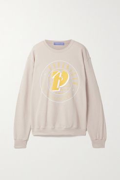 Net Sustain Printed Cotton-blend Jersey Sweatshirt - Beige