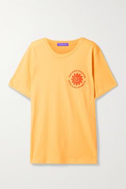 Net Sustain Printed Cotton-jersey T-shirt - Yellow