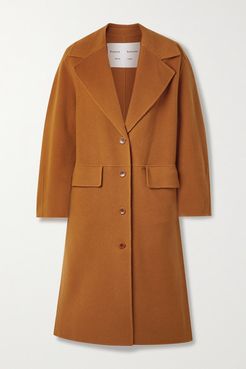 Wool-blend Felt Coat - Orange
