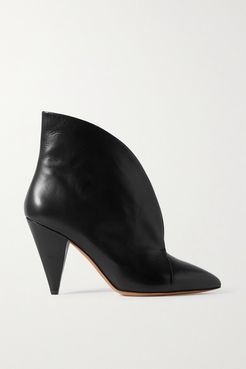 Arfee Leather Ankle Boots - Black