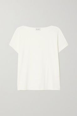 Ludvine Stretch Tencel And Cotton-blend Jersey T-shirt - White
