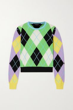 Argyle Cashmere Sweater - Green