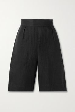 Net Sustain Linen And Cupro-blend Shorts - Black