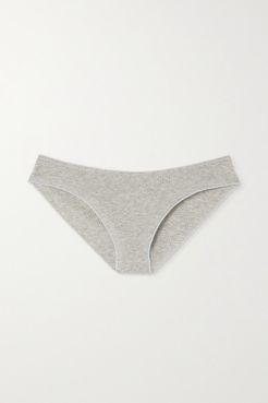 Net Sustain Pam Ribbed Stretch Organic Cotton Briefs - Gray
