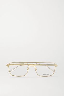 Aviator-style Gold-tone Optical Glasses